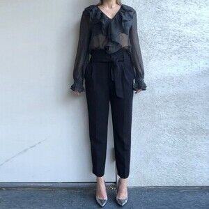 Mango Pants - Black - Size 2